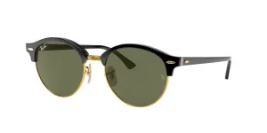 Ray-Ban Clubround Classic Non-Polarized Sunglasses - Black/G-15 Green