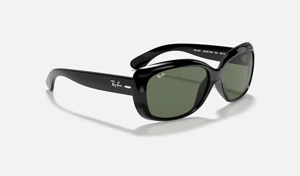 RAY-BAN Jackie Ohh Sunglasses - Black - Crystal Green Lens