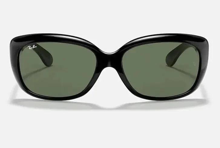 RAY-BAN Jackie Ohh Sunglasses - Black - Crystal Green Lens