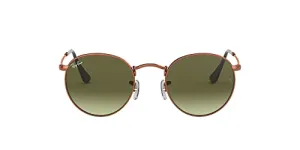 Rayban Round Metal Medium Bronze-Green Gradient Brown 50