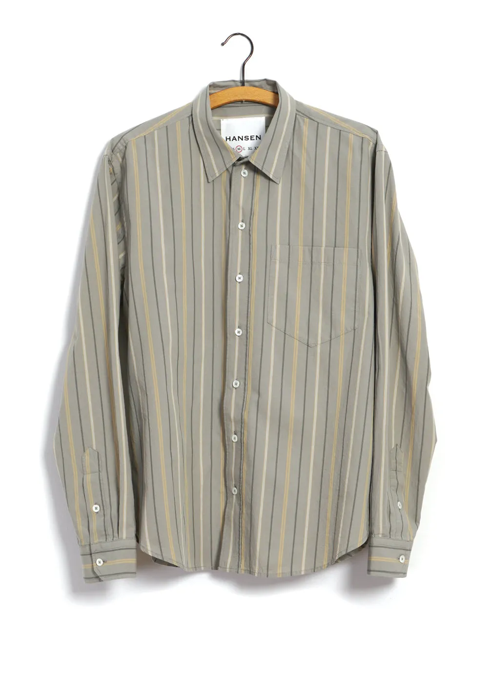 RAYMOND | Relaxed Classic Shirt | Khaki Stripes