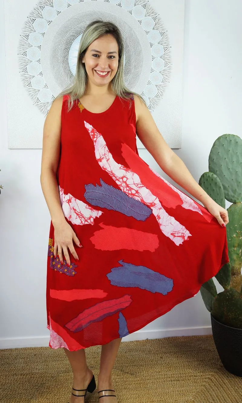 Rayon Dress Niche Abstract, More Colours