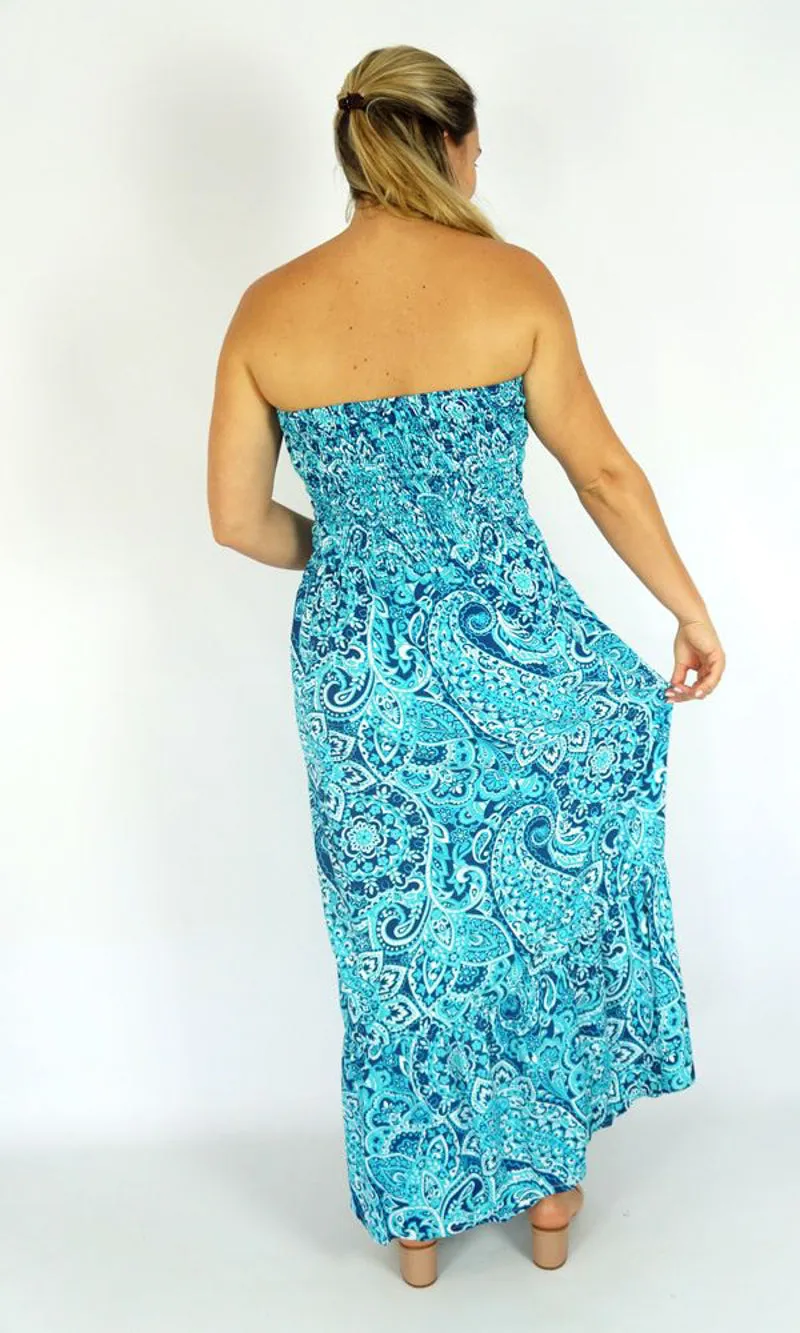 Rayon Dress Salsa Dehli Aqua