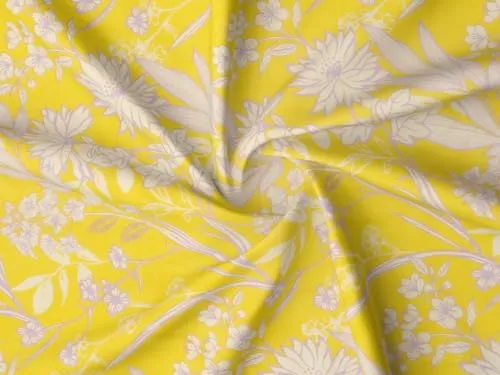 RD TREND Presents Luxurious Glace Cotton Super Soft 210 TC 360° Elastic Fitted Bedsheet King Size (78X72X8 Inch) with 2 Pillow Covers, Color-Yellow White,Pattern-Leaf