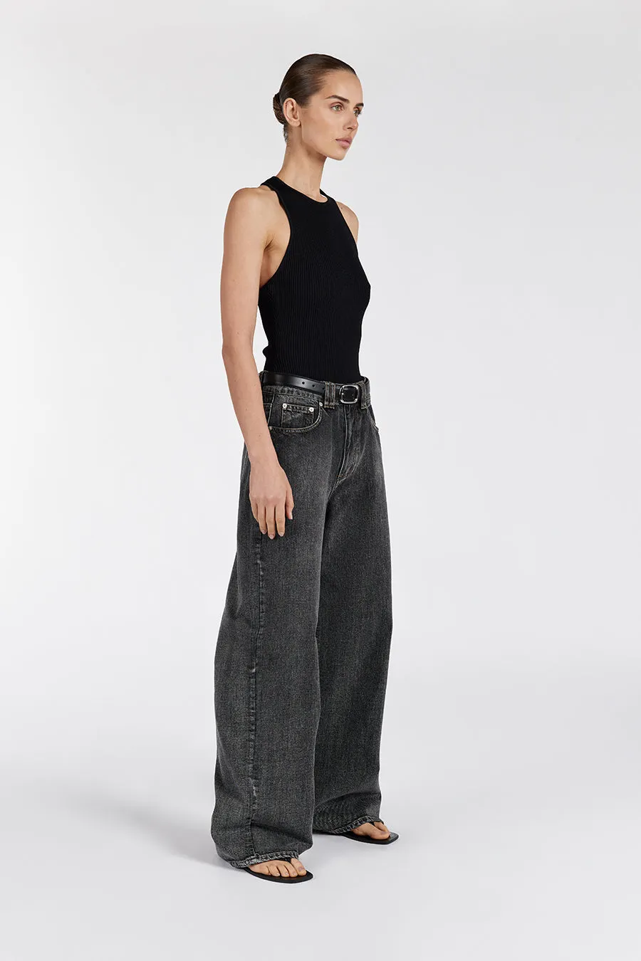 REAGAN 2.0 WASHED BLACK SLOUCHY JEAN