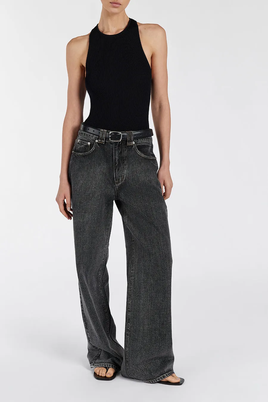 REAGAN 2.0 WASHED BLACK SLOUCHY JEAN