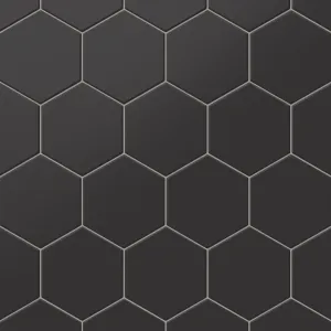 Reagan 5x6 Matte Porcelain Hexagon Tile in Midnight