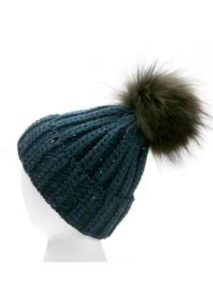 Real Fur Dark Teal "The Colorado" Hat