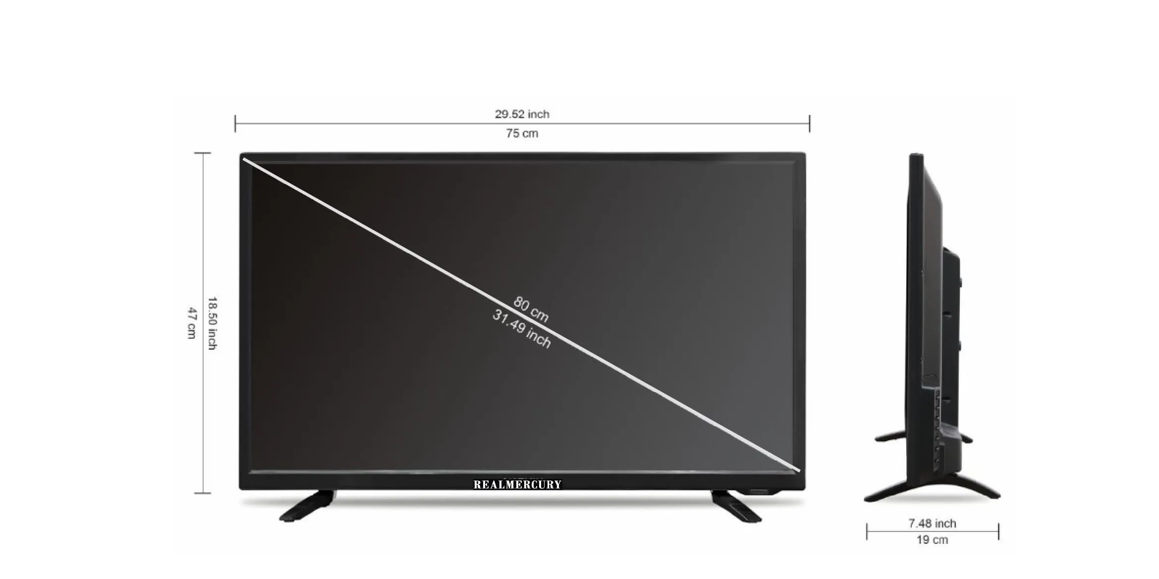 REAL MERCURY 32 inch Smart tv Android 11 4k Ultra fullhd