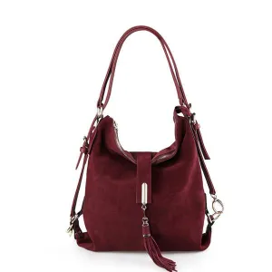 Real Split Suede Leather Shoulder Bag