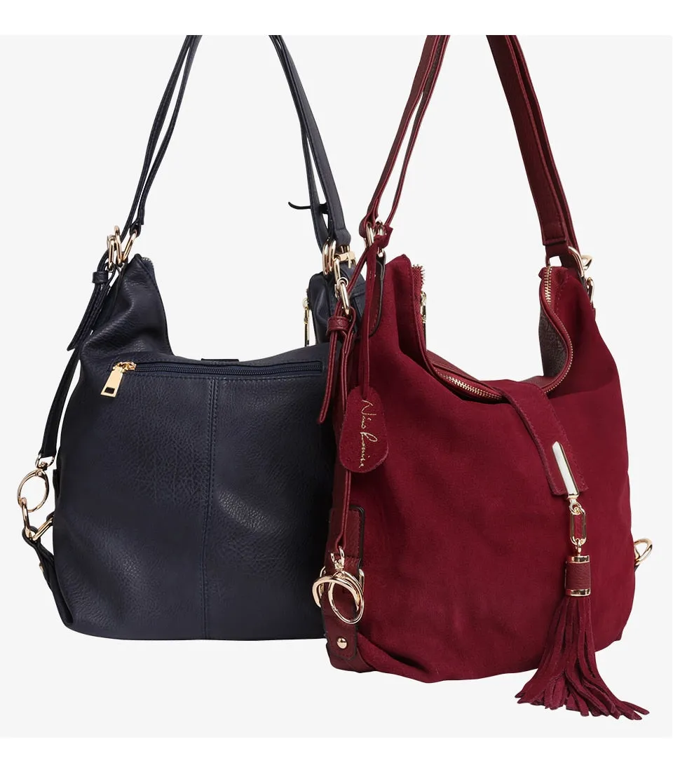 Real Split Suede Leather Shoulder Bag