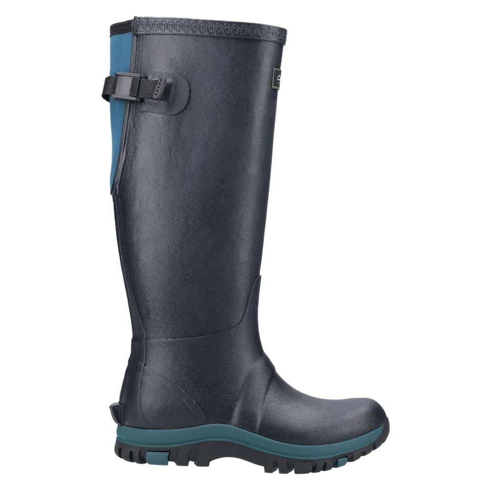 Realm Adjustable Wellingtons Navy/Teal