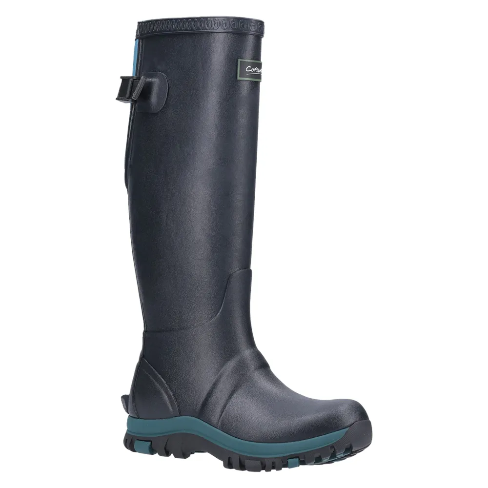 Realm Adjustable Wellingtons Navy/Teal