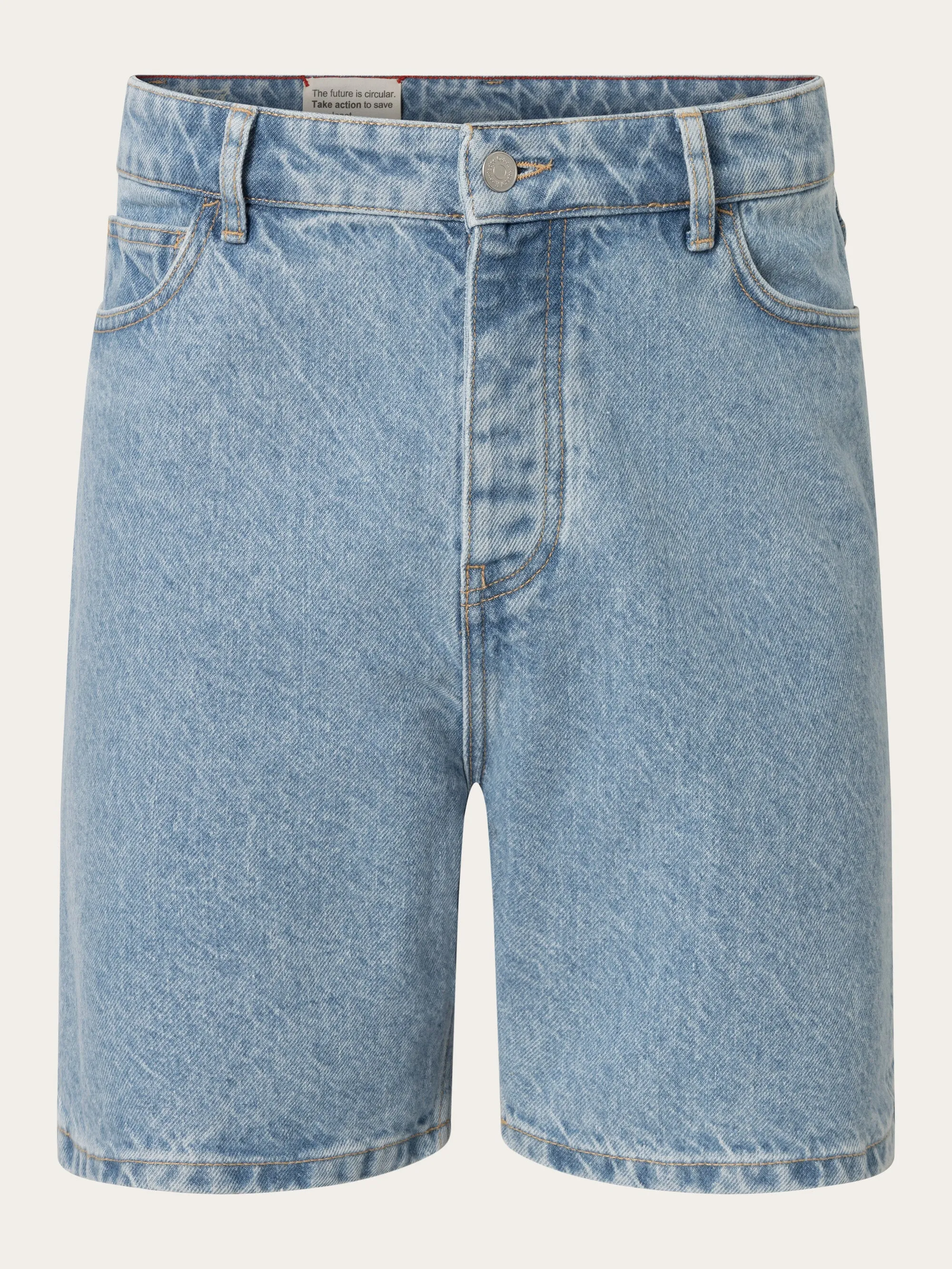 REBORN™ 5-pocket bleached short - Bleached Stonewash