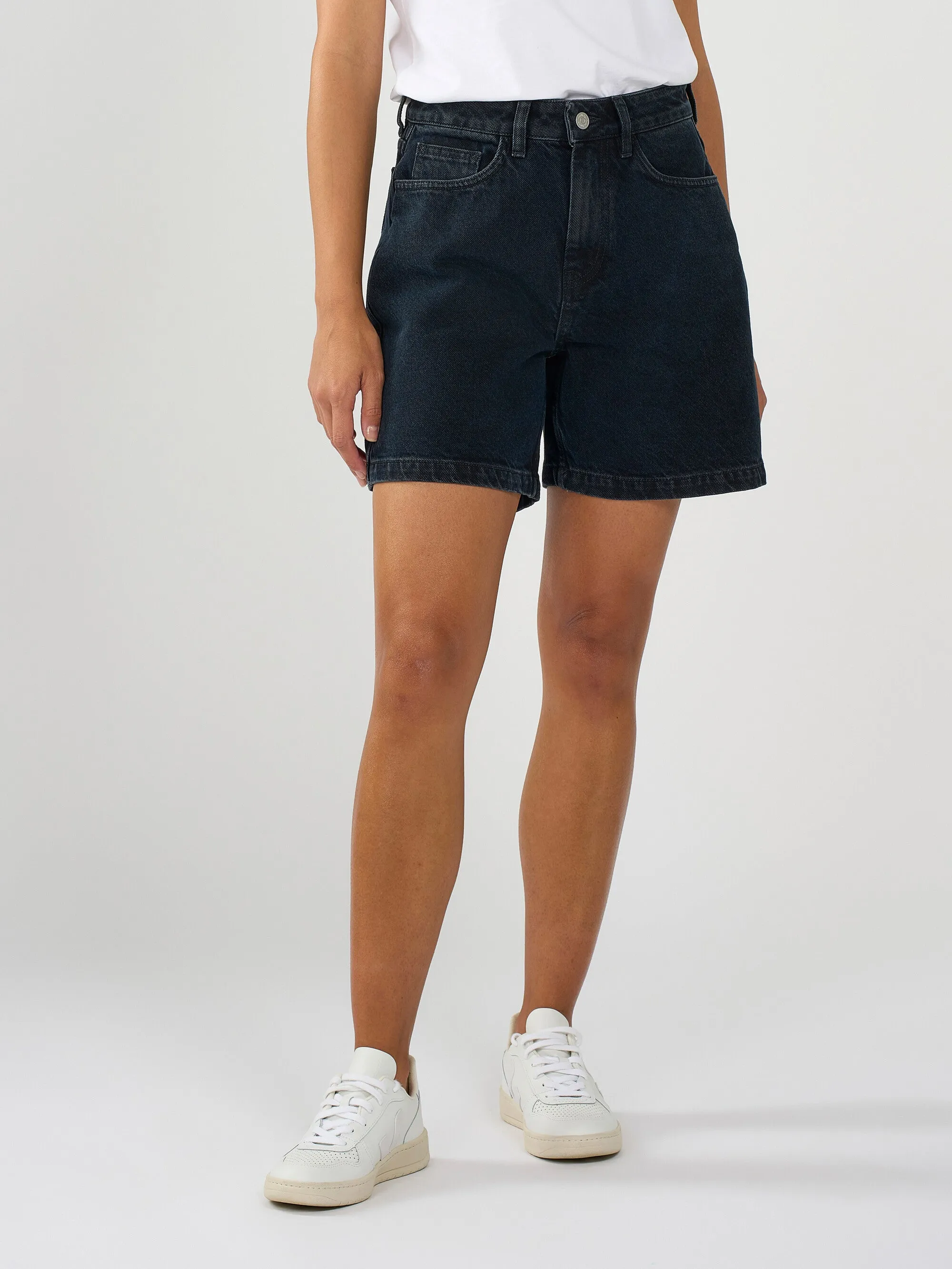 REBORN™ mid-rise shorts - Overdyed Black