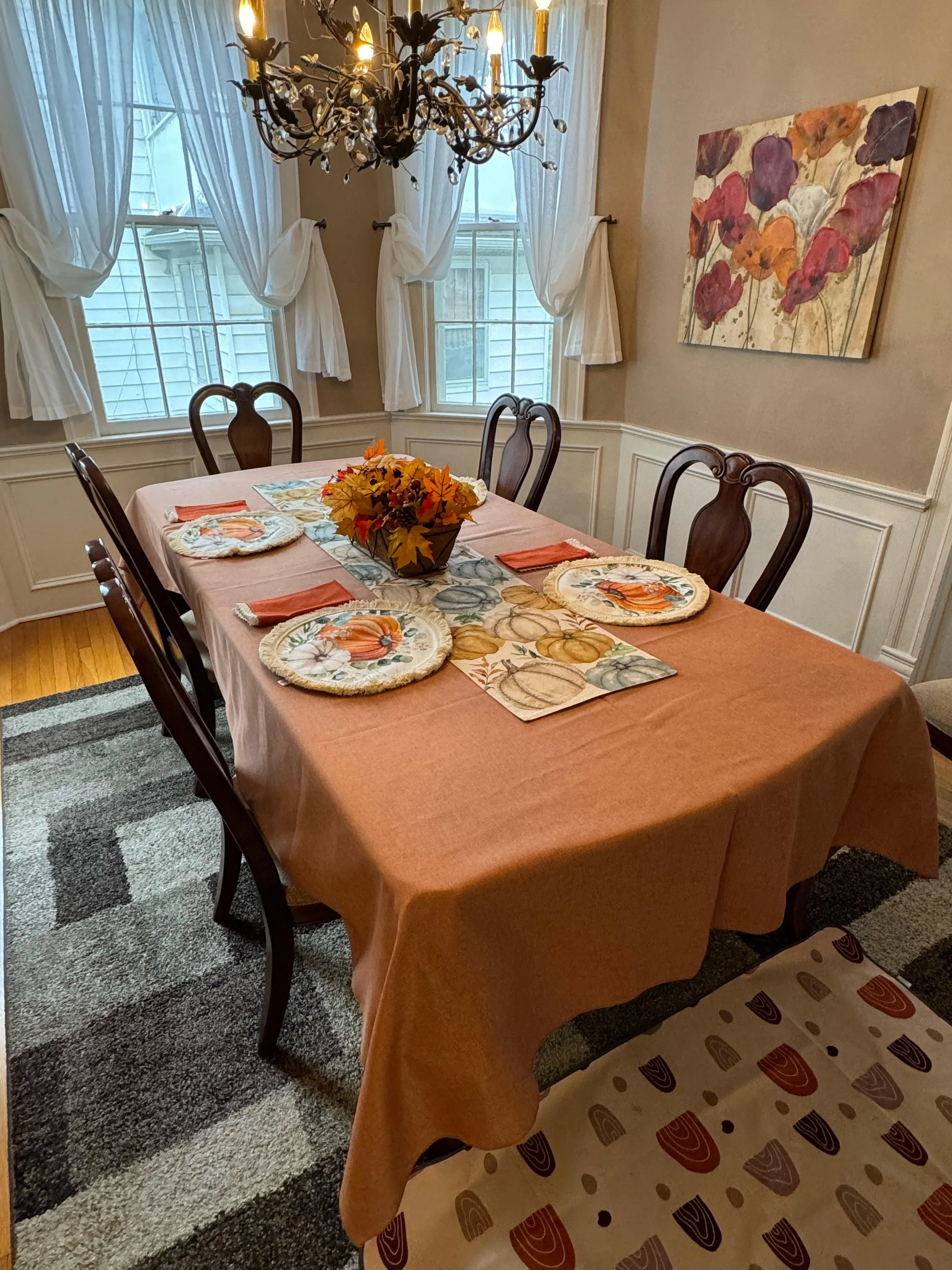 Rectangular English Linen Tablecloth