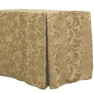 Rectangular Fitted Tablecloth Demo Height 36" & 42" Melrose Damask