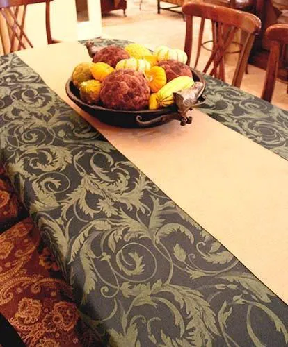 Rectangular Fitted Tablecloth Demo Height 36" & 42" Melrose Damask