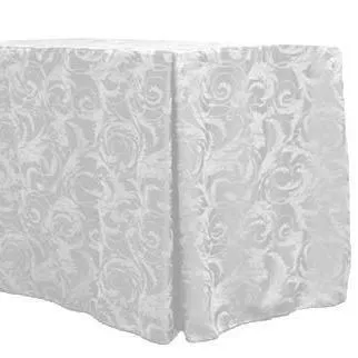 Rectangular Fitted Tablecloth Demo Height 36" & 42" Melrose Damask