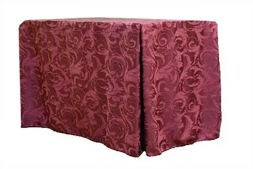 Rectangular Fitted Tablecloth Demo Height 36" & 42" Melrose Damask