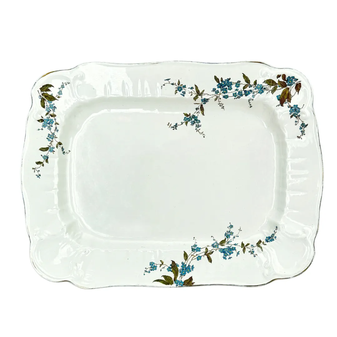 Rectangular Floral Ironstone Platter