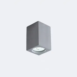 Rectangular LED Flush Mount Ceiling Light - Sleek & Stylish Cement Finish for Bedroom