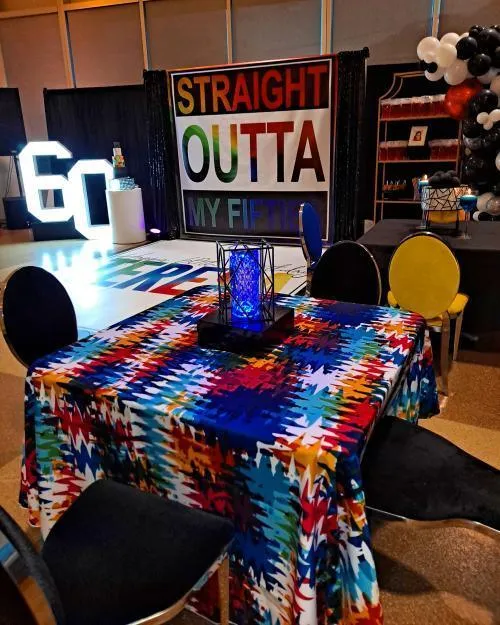 Rectangular Psychedelic Tablecloth Prints