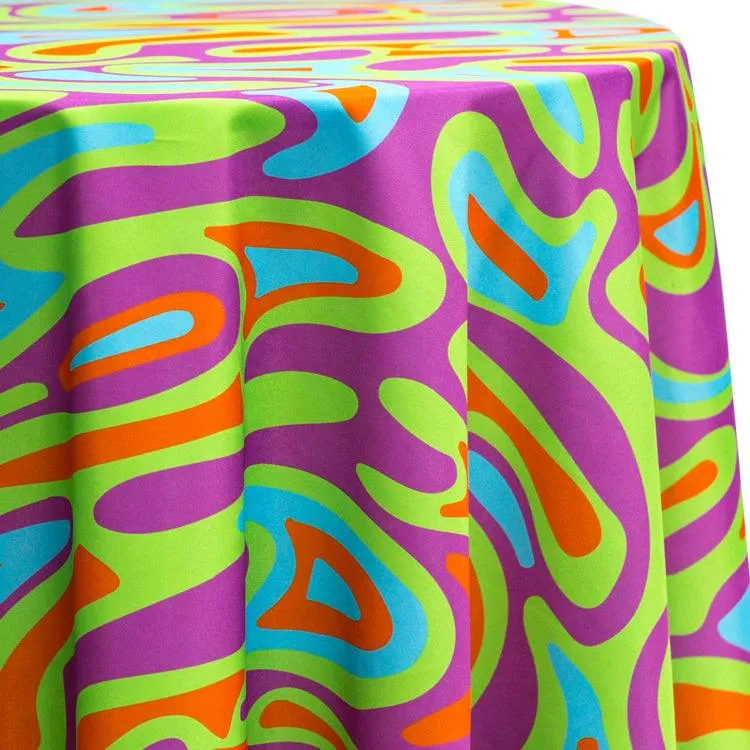 Rectangular Psychedelic Tablecloth Prints