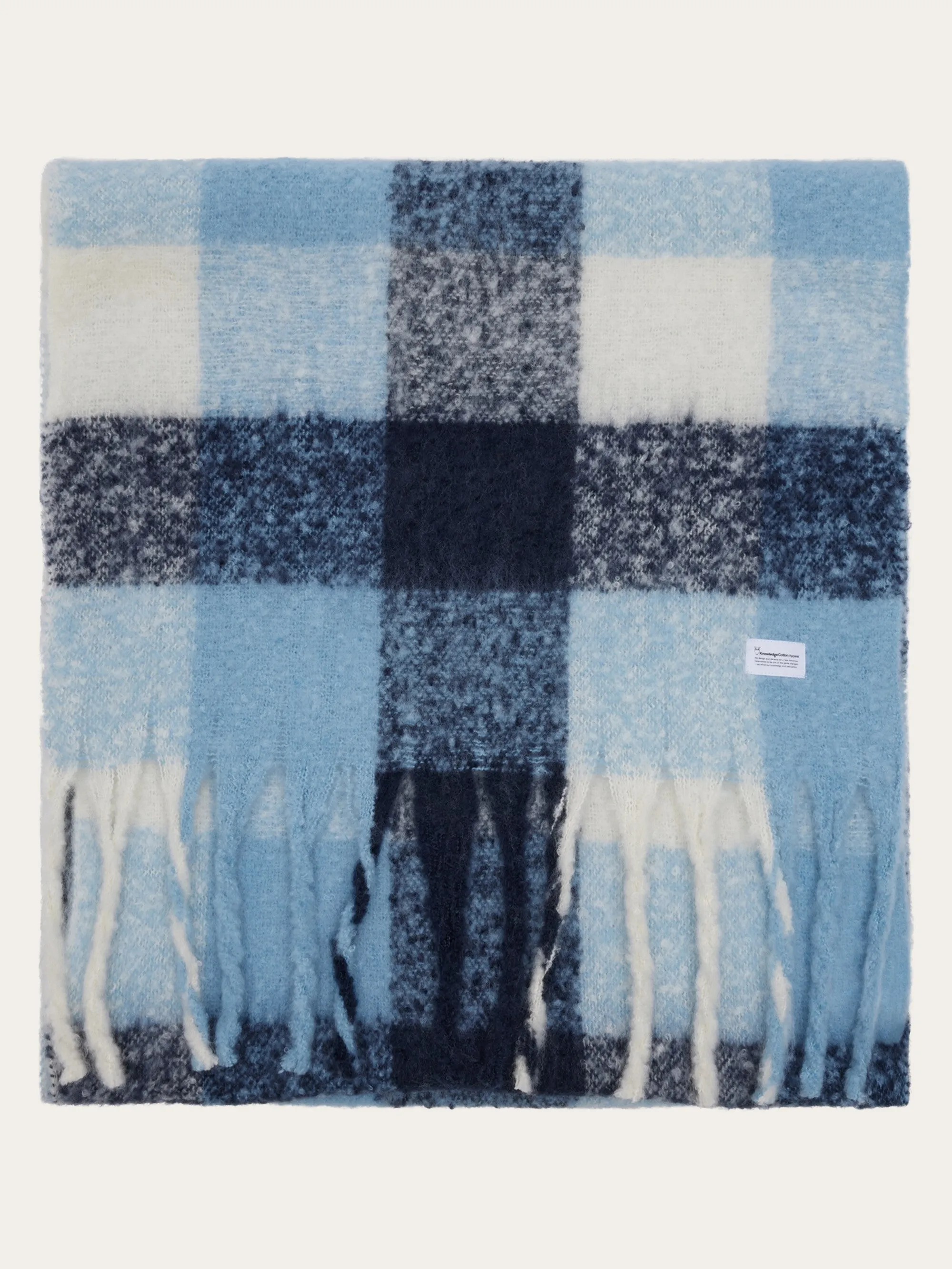 Recycled Polyester Scarf GRS - Blue check