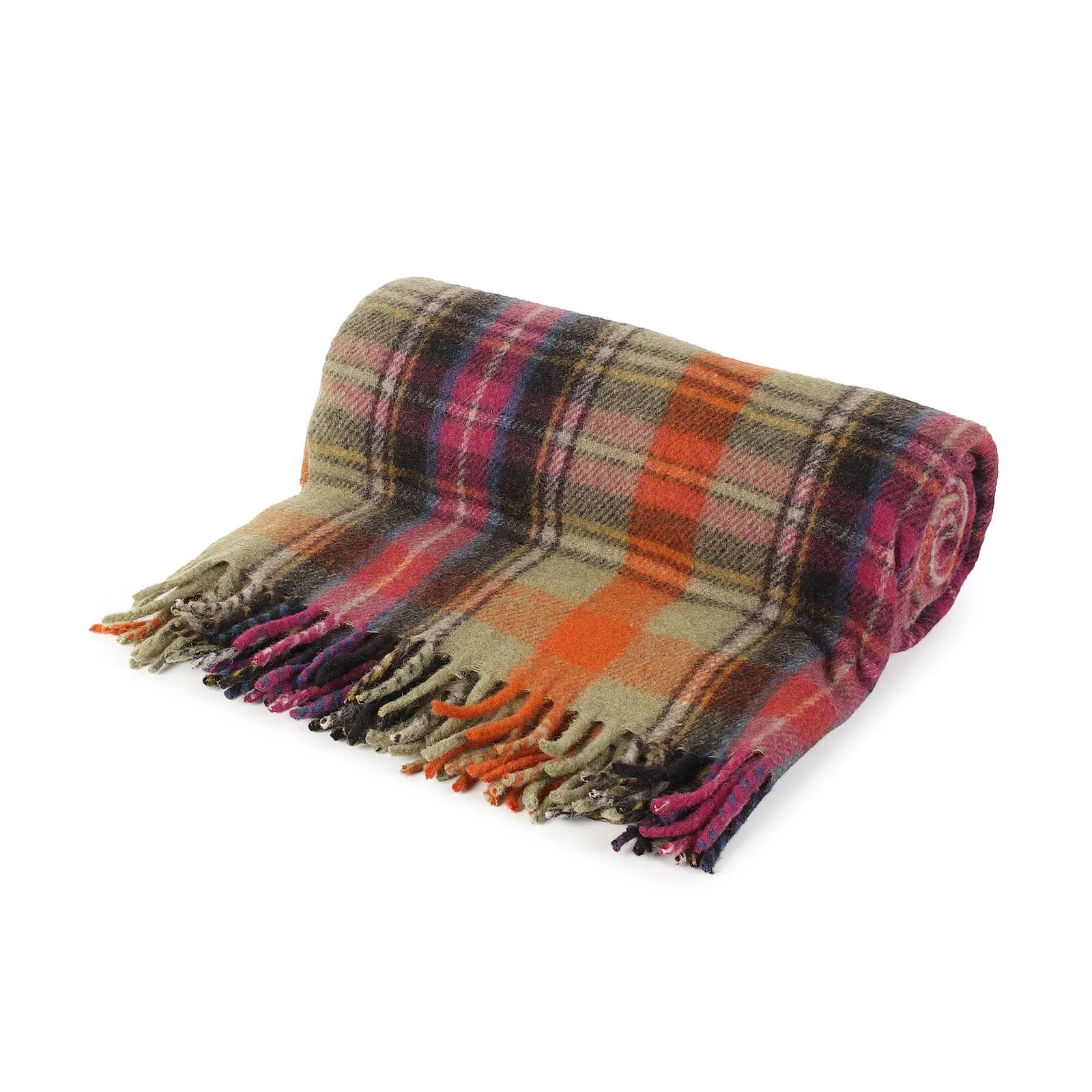 Recycled Wool Tartan Blanket Throw Bruce Of Kinnaird