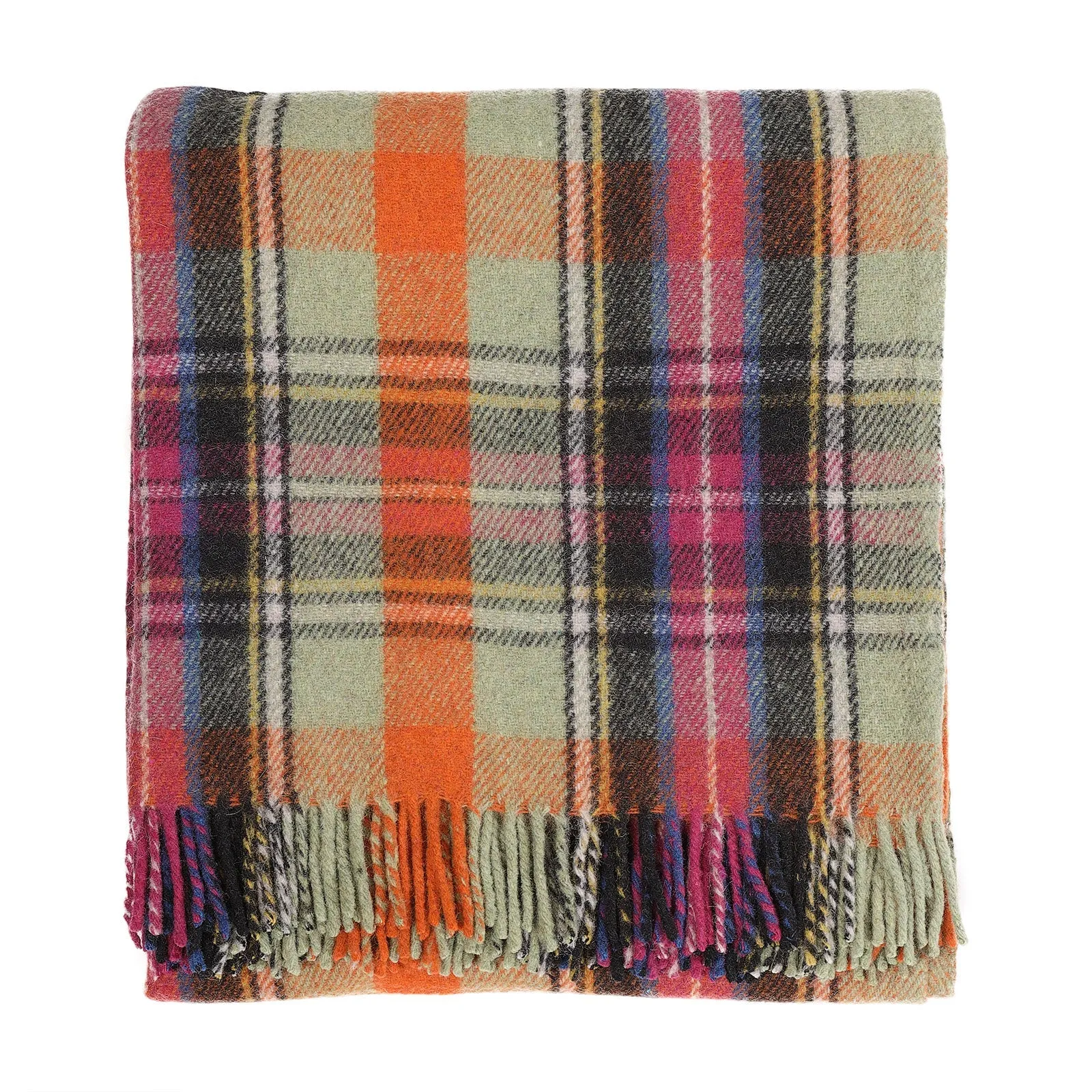 Recycled Wool Tartan Blanket Throw Bruce Of Kinnaird