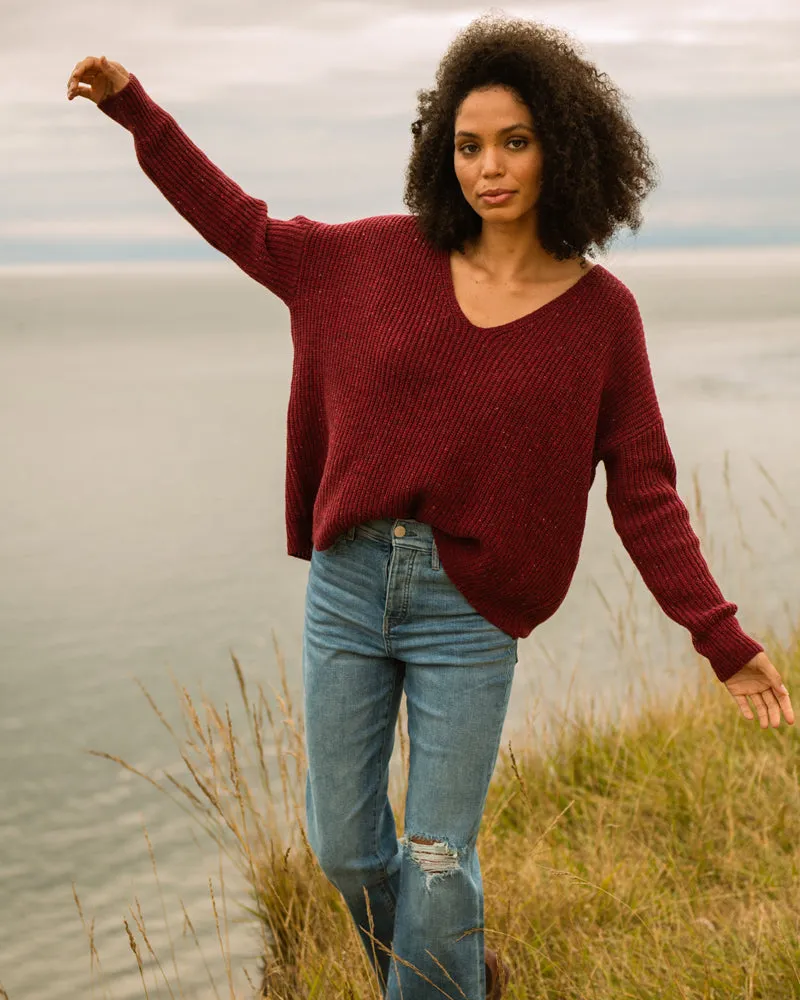 Recycled Wool V-Neck Sweater