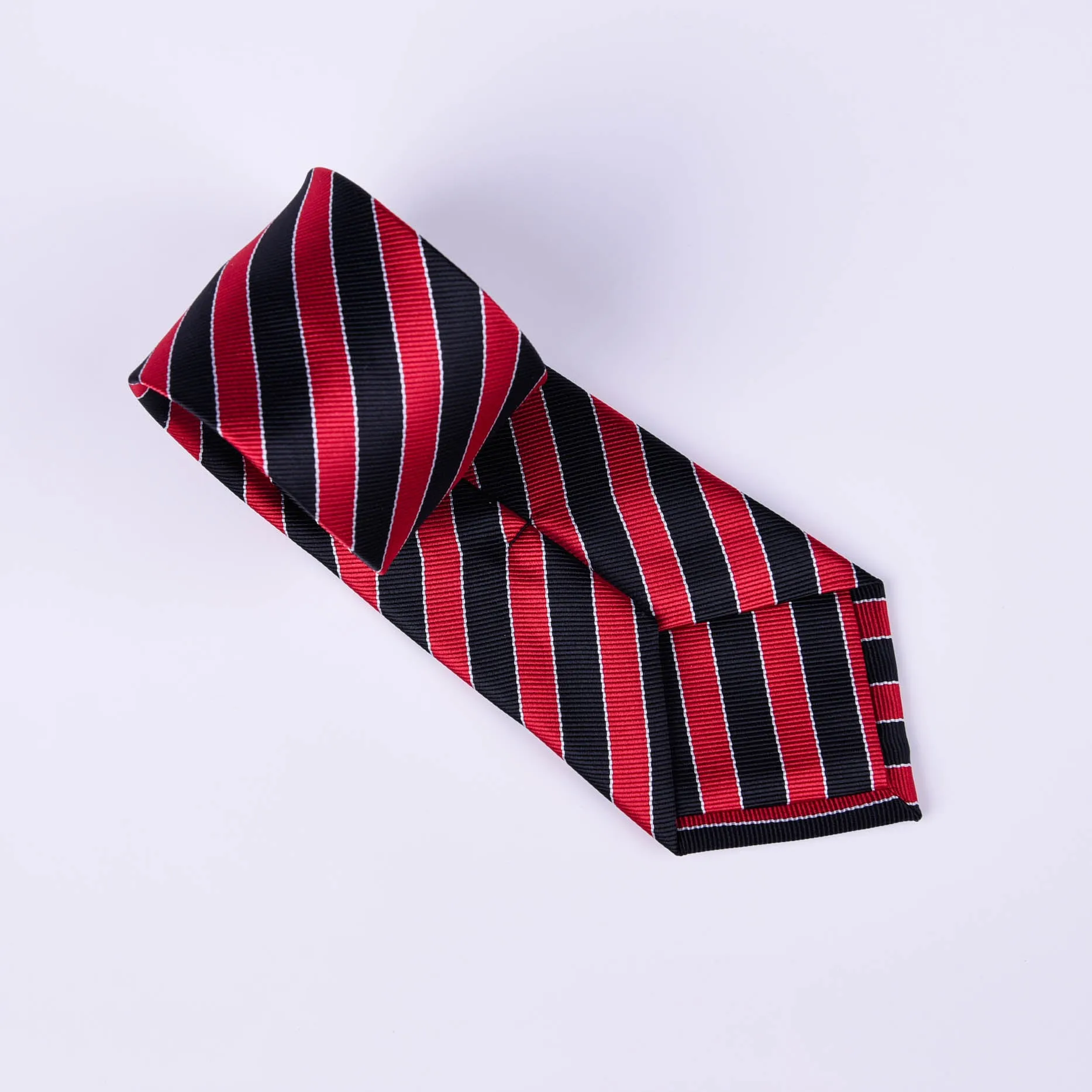 Red & Black Boss Formal Business Striped 3 Inch Tie Mens Professional Fashion