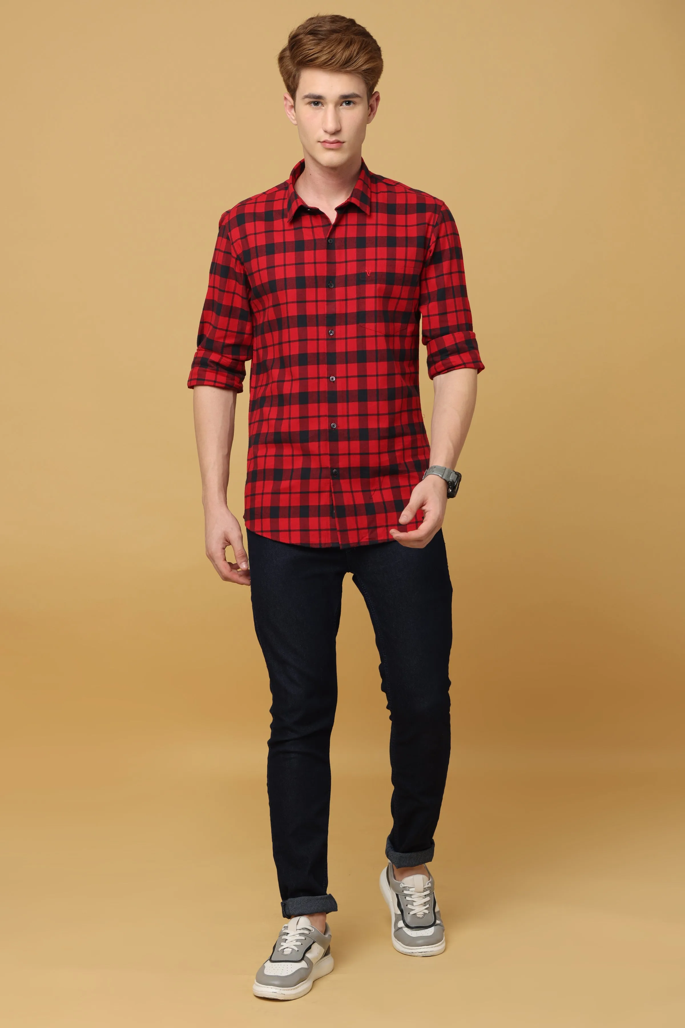 Red & Black Checkered Shirt