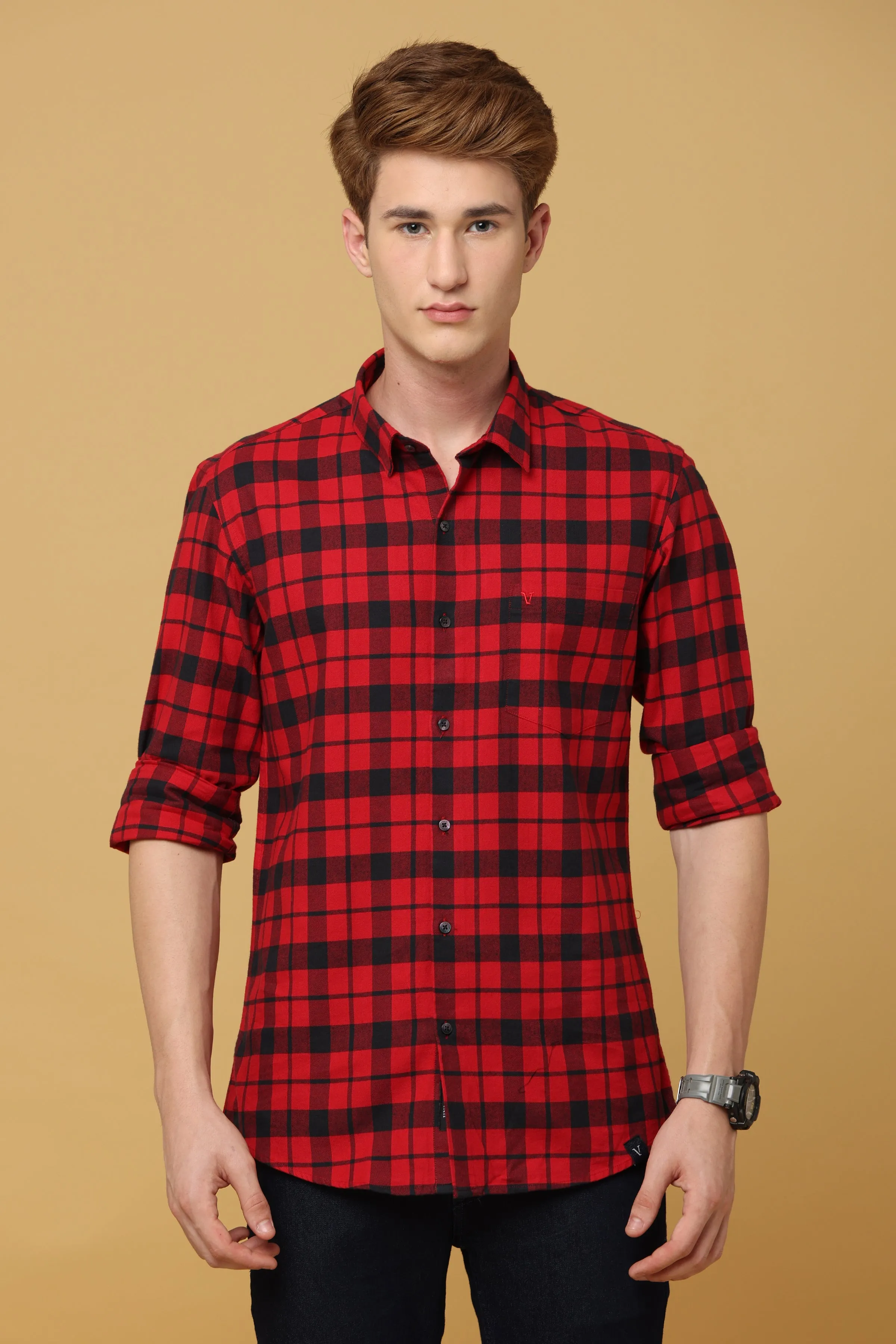 Red & Black Checkered Shirt