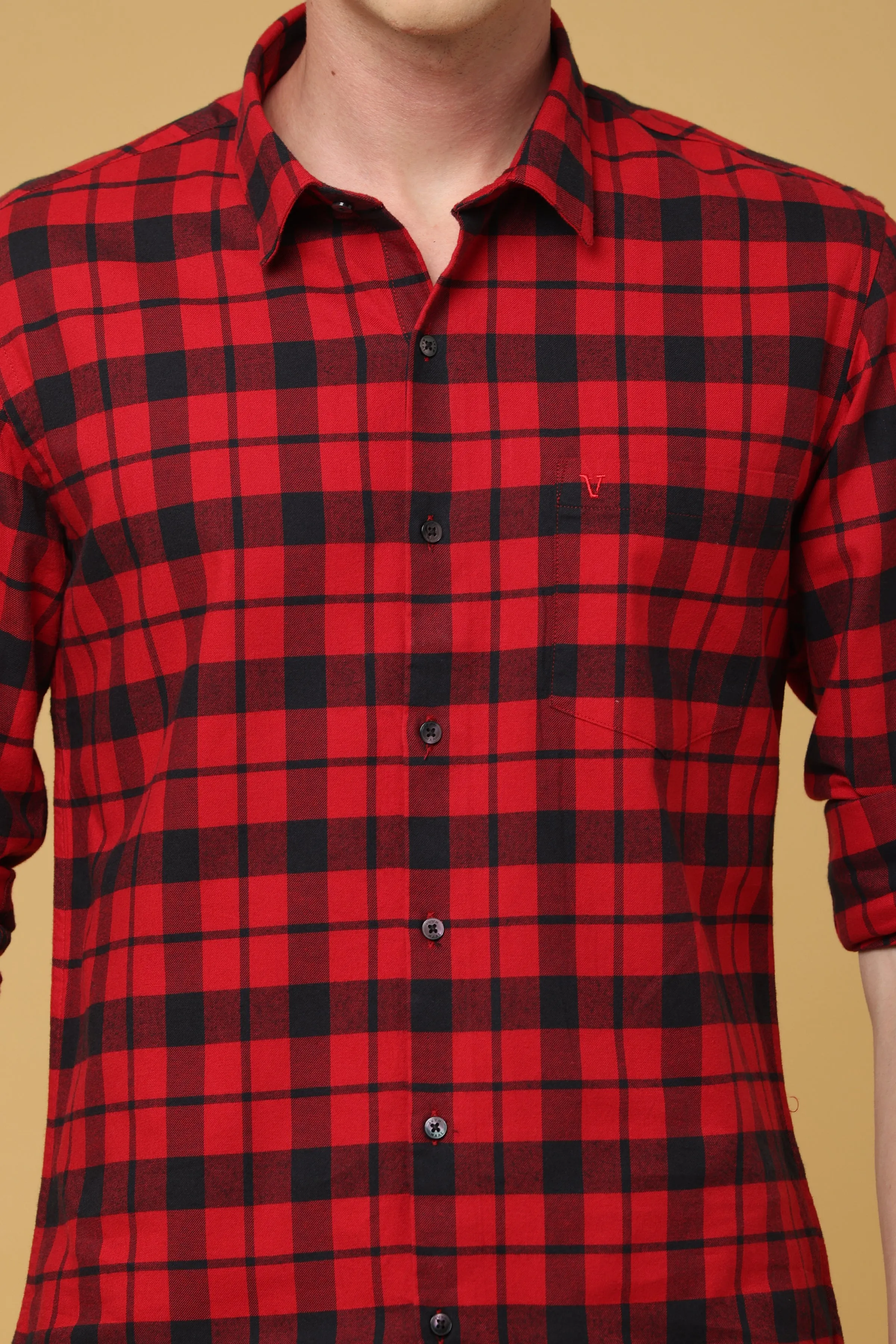 Red & Black Checkered Shirt