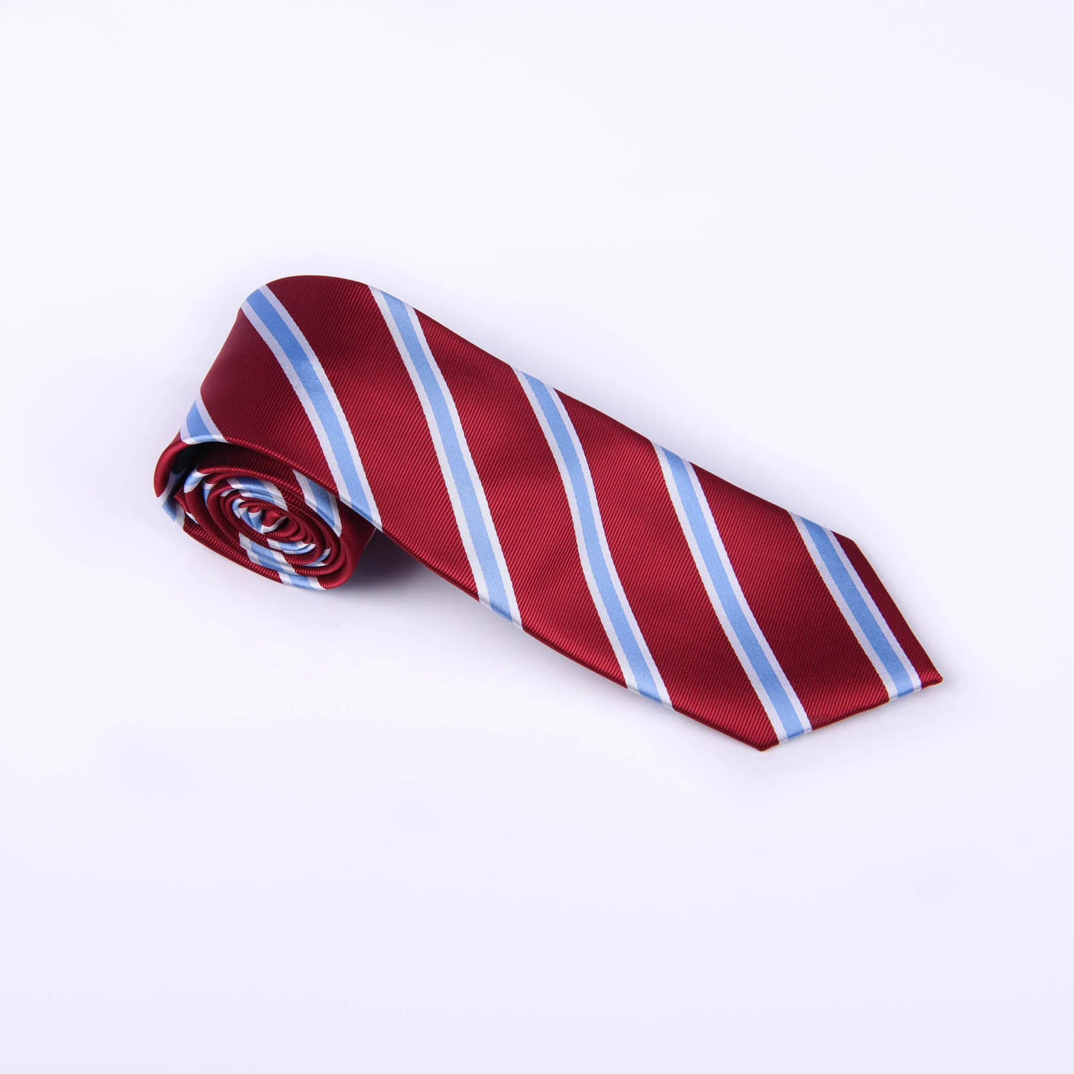 Red & Blue Formal Business Striped 3 Inch Tie Necktie Mens Professional Fashion