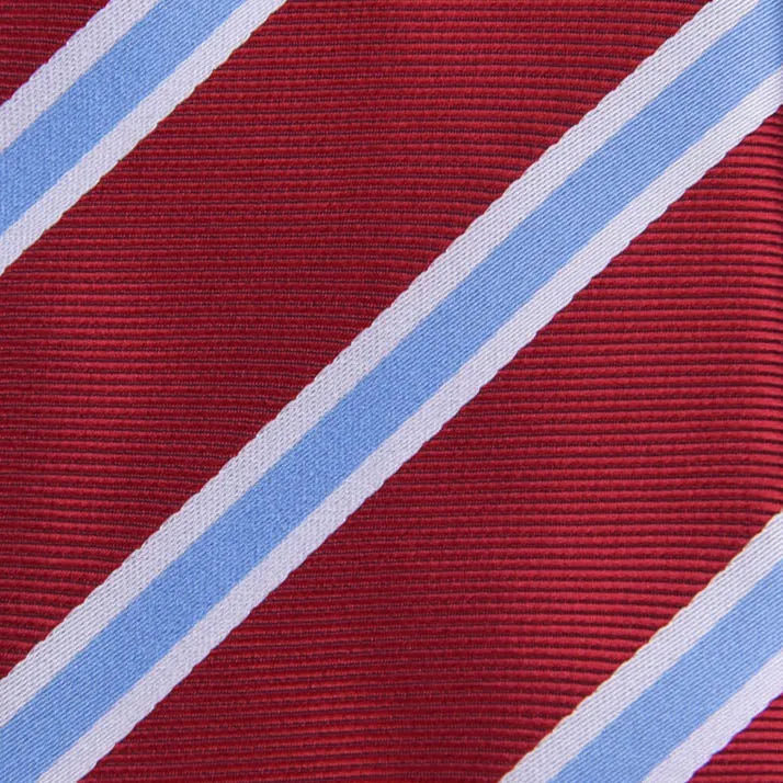 Red & Blue Formal Business Striped 3 Inch Tie Necktie Mens Professional Fashion