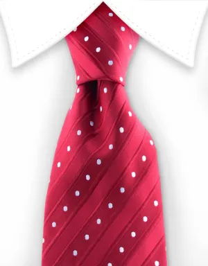 Red & White Polka Dot Necktie