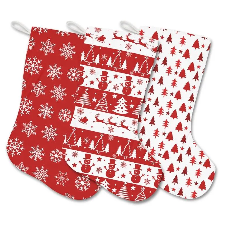 Red & White Santa Stockings