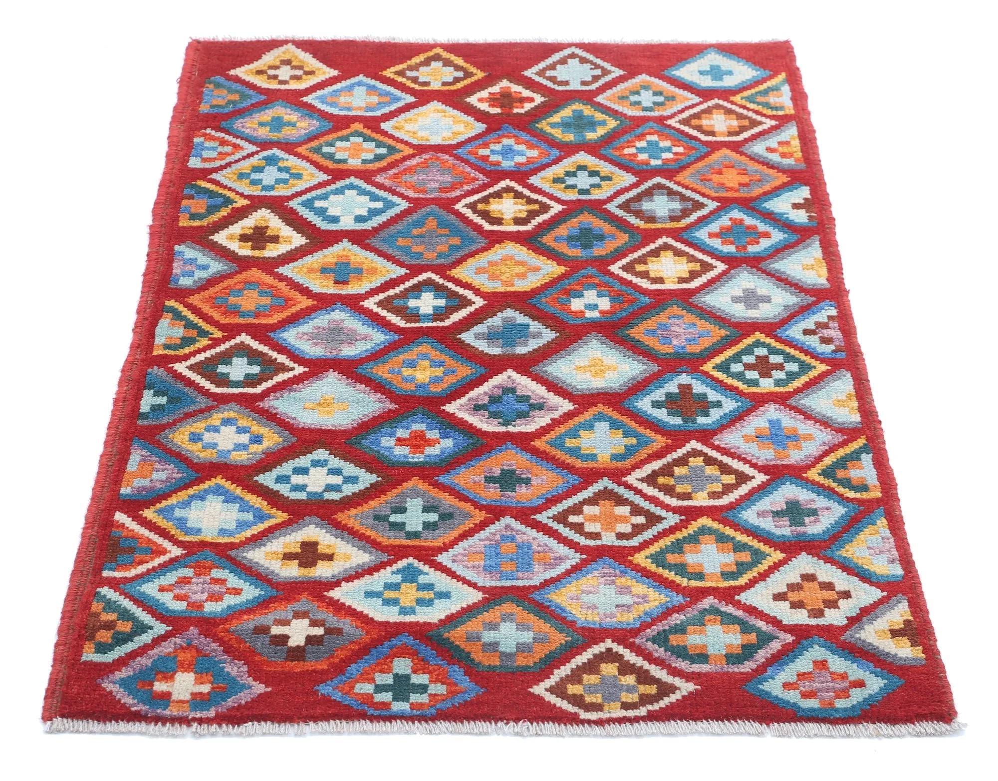 Red Baluch Revival Hand Knotted Rug