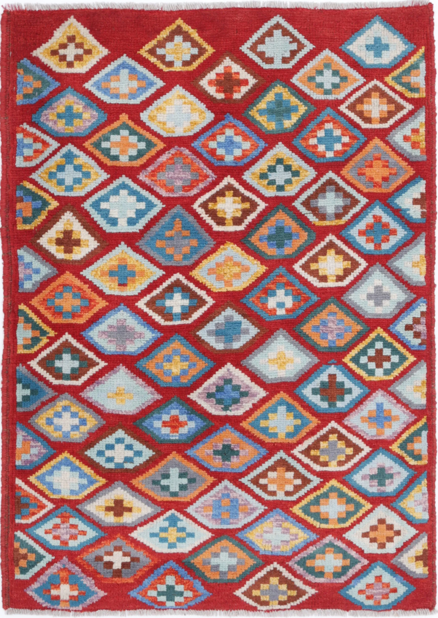 Red Baluch Revival Hand Knotted Rug