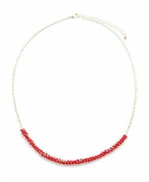 Red Bead and Chain Choker