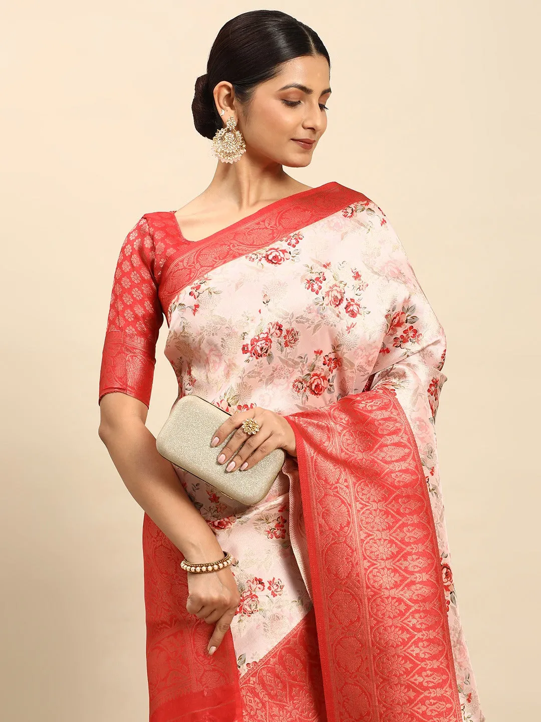 Red Breathtaking Soft Silk Saree