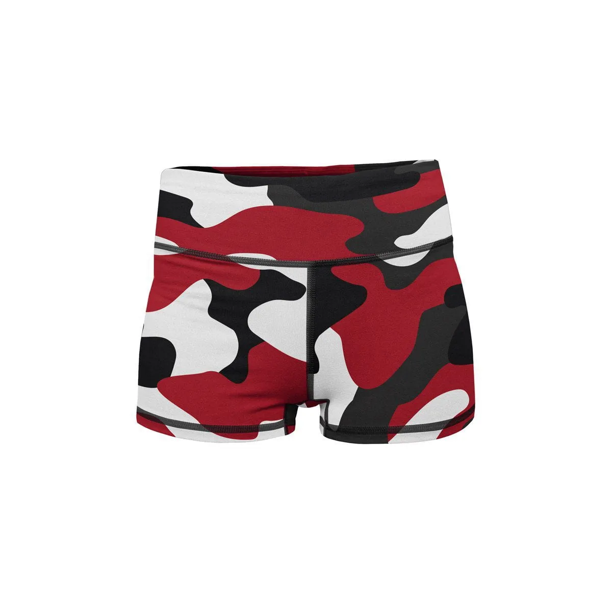 Red Camo Yoga Shorts