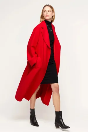 Red cashmere coat