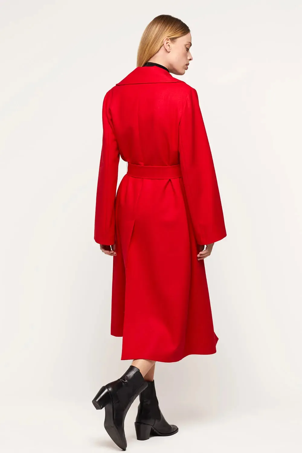 Red cashmere coat