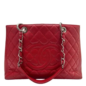 Red Caviar Quilted Grand Shopping Tote GST SHW