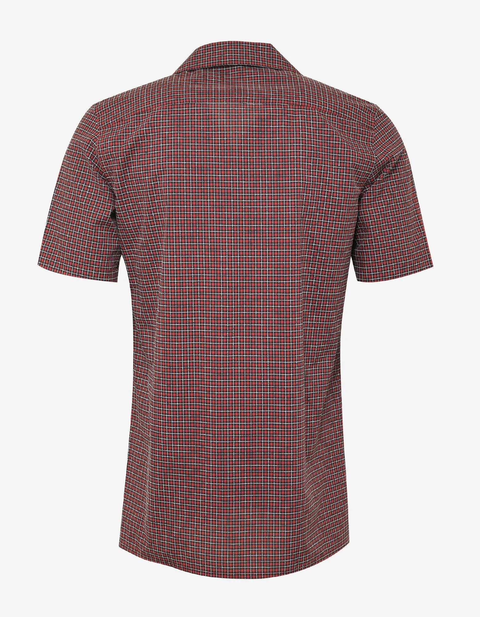 Red Check Short Sleeve Shirt with Badges