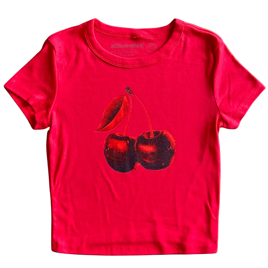 Red Cherries v2 Women's Baby Rib